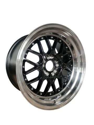 59°North Wheels D-010 | 9x18" ET25 5x114.3/120 - Gloss Black/Polished Lip