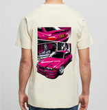 KDK | BMW E36 Tee - Sand/Bright Pink