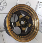 59°North Wheels D-002 | 10.5x18" ET15 5x114/5x120 - Gloss Black/Bronze Lip