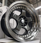 59°North Wheels D-002 | 10.5x18" ET15 5x114/5x120 - Hyper Black/Polished