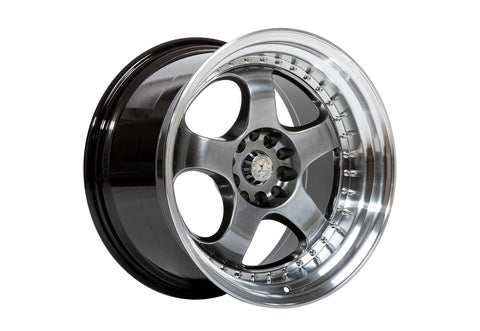 59°North Wheels D-002 | 9.5x18” ET20 5x100/5x108 - Hyper Black/Polished[*OUT OF STOCK - ARRIVAL IN MAY*]